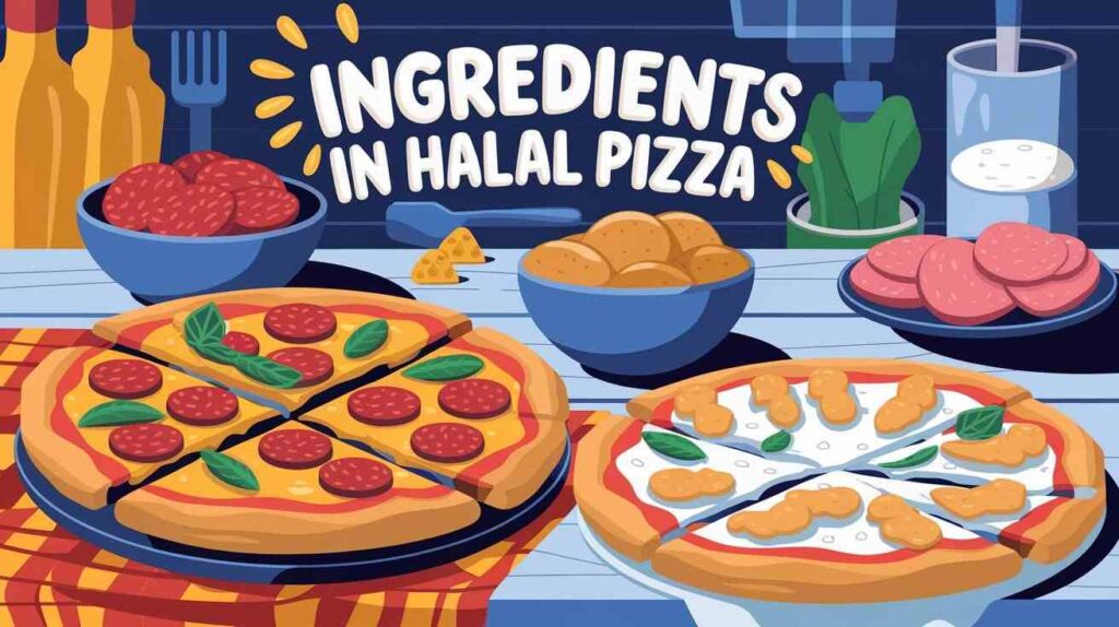 ingredients of halal pizza