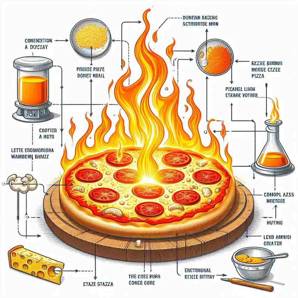 Why does pizza cheese burn?