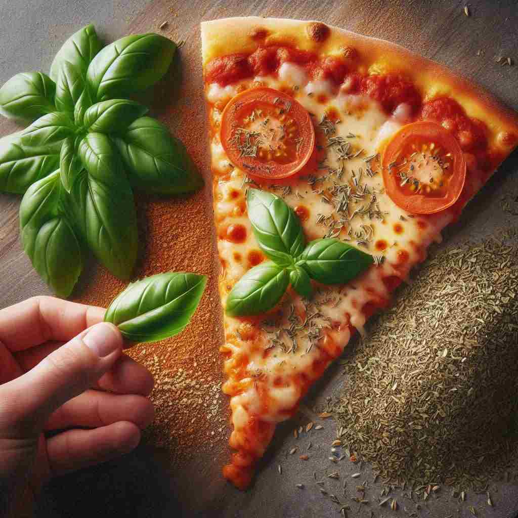 Basil or Oregano on Pizza
