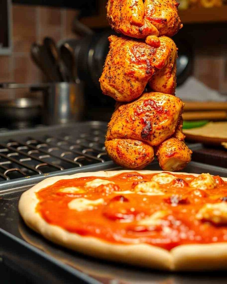 Shawarma Chicken as a Pizza Topping