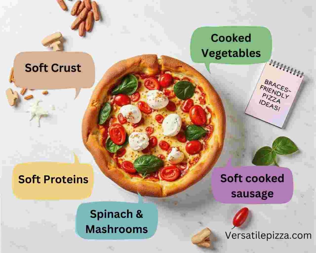 ingredients of pizza with braces