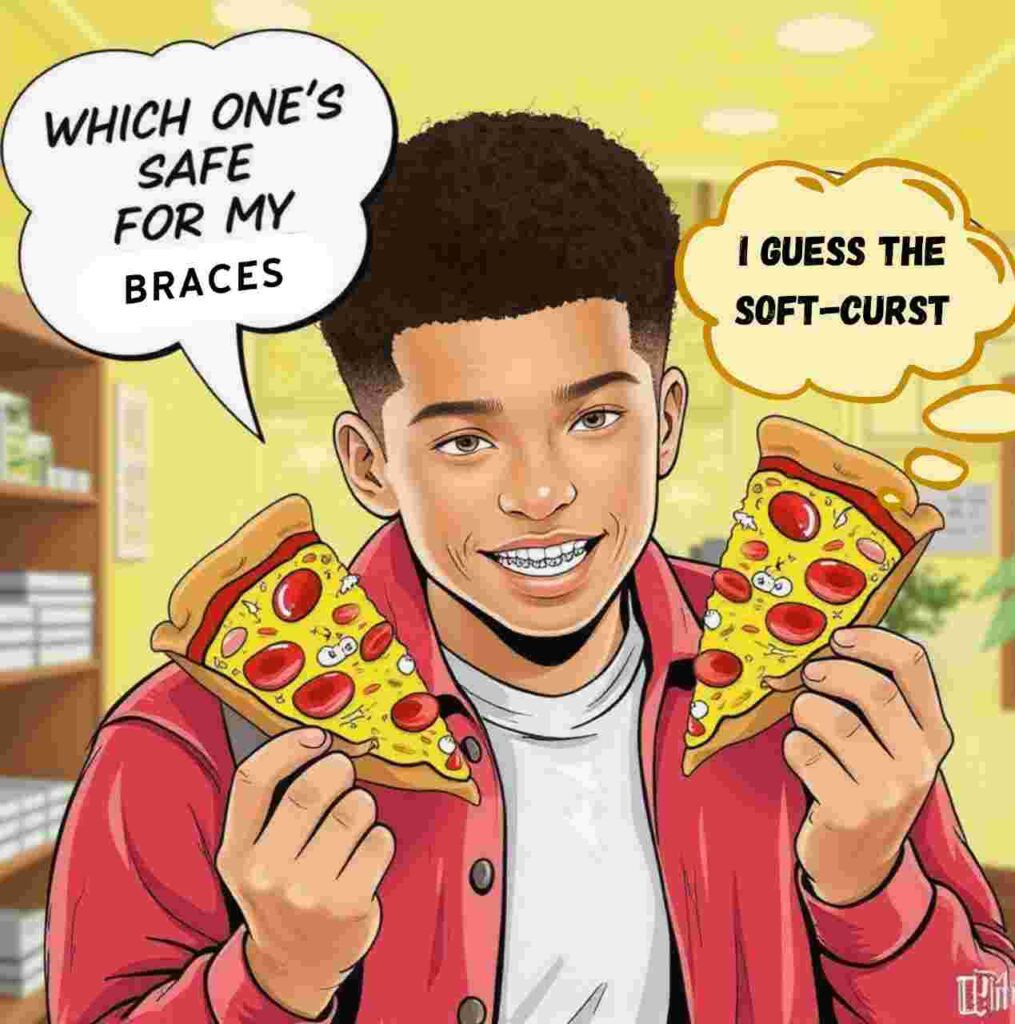 can you eat pizza with braces