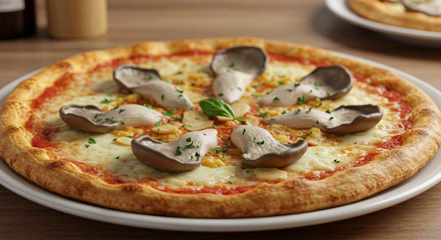 oyster mushroom pizza