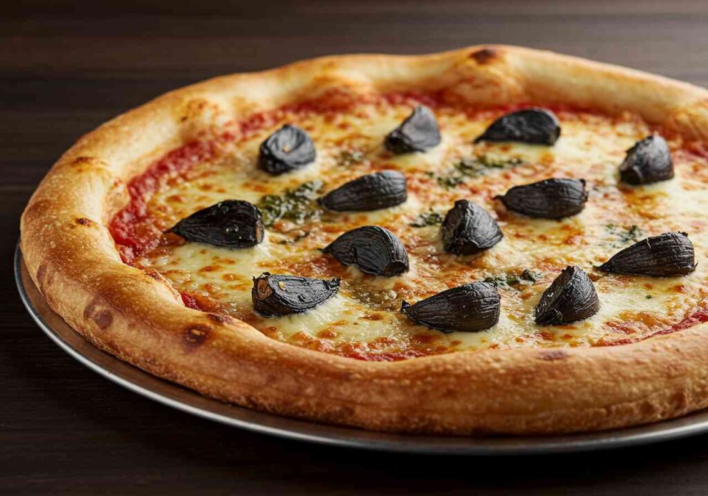 black garlic pizza