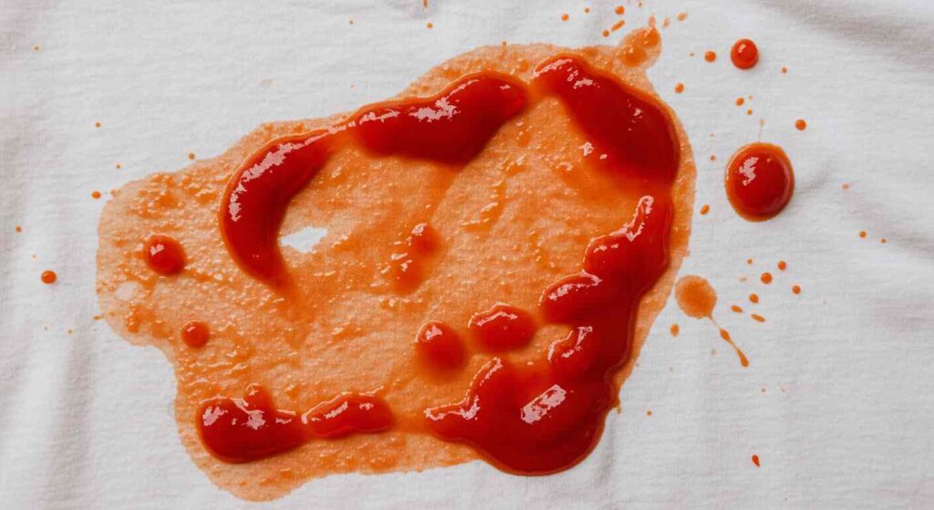 how to remove pizza sauce stains