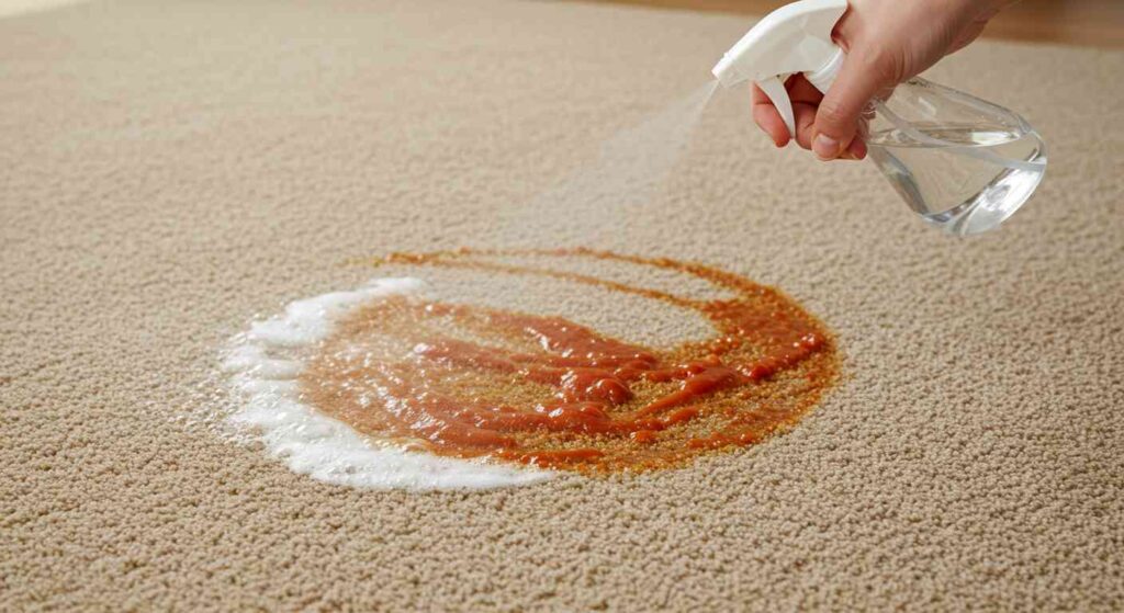 how to remove pizza sauce stains