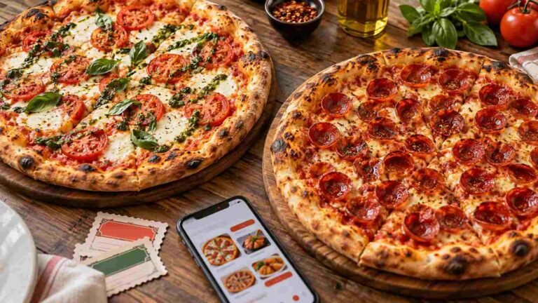 Marco's Pizza deals: margherita and pepperoni pizzas with coupons and a phone ordering app